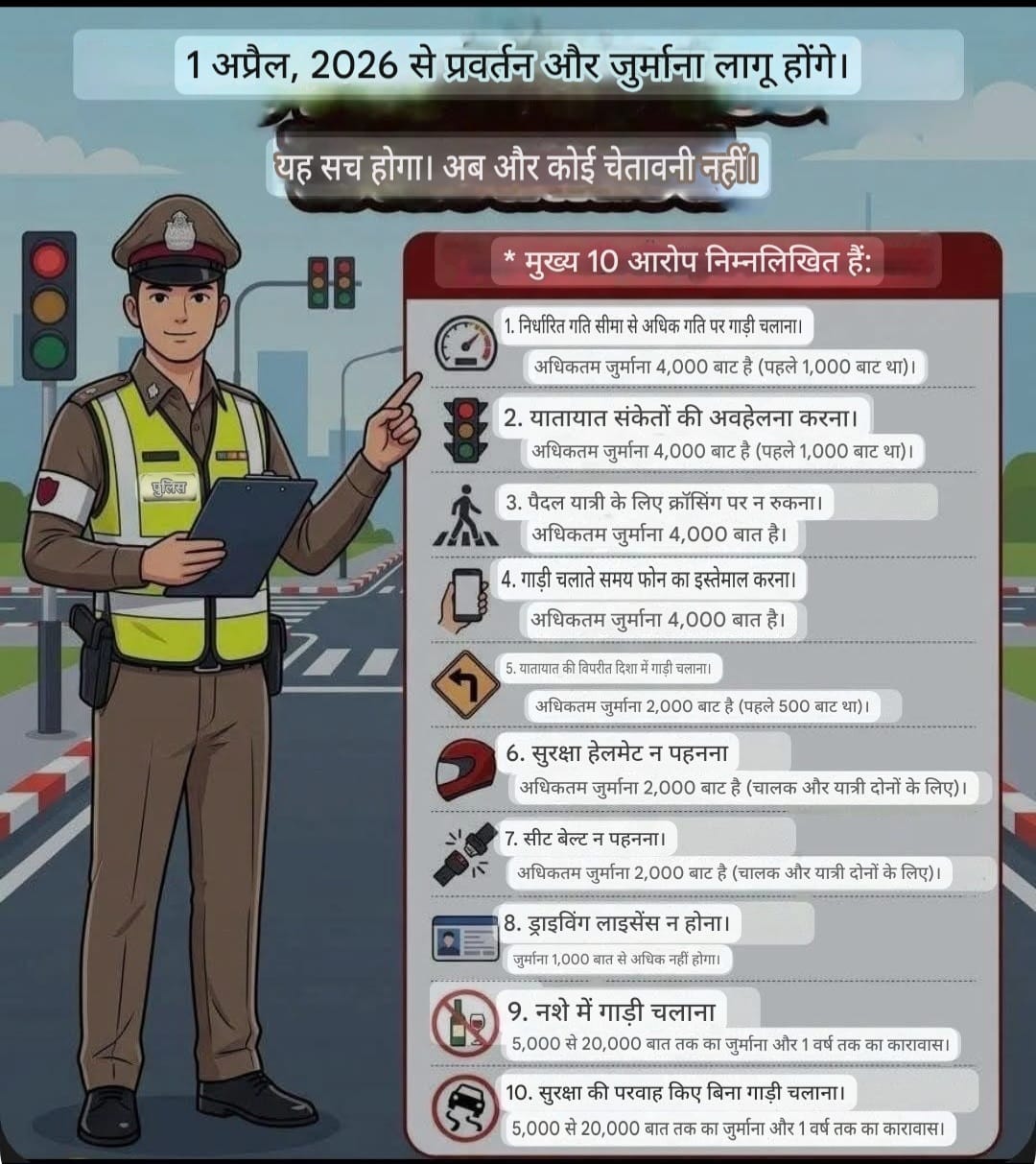 NEW TRAFFIC RULES IN THAILAND